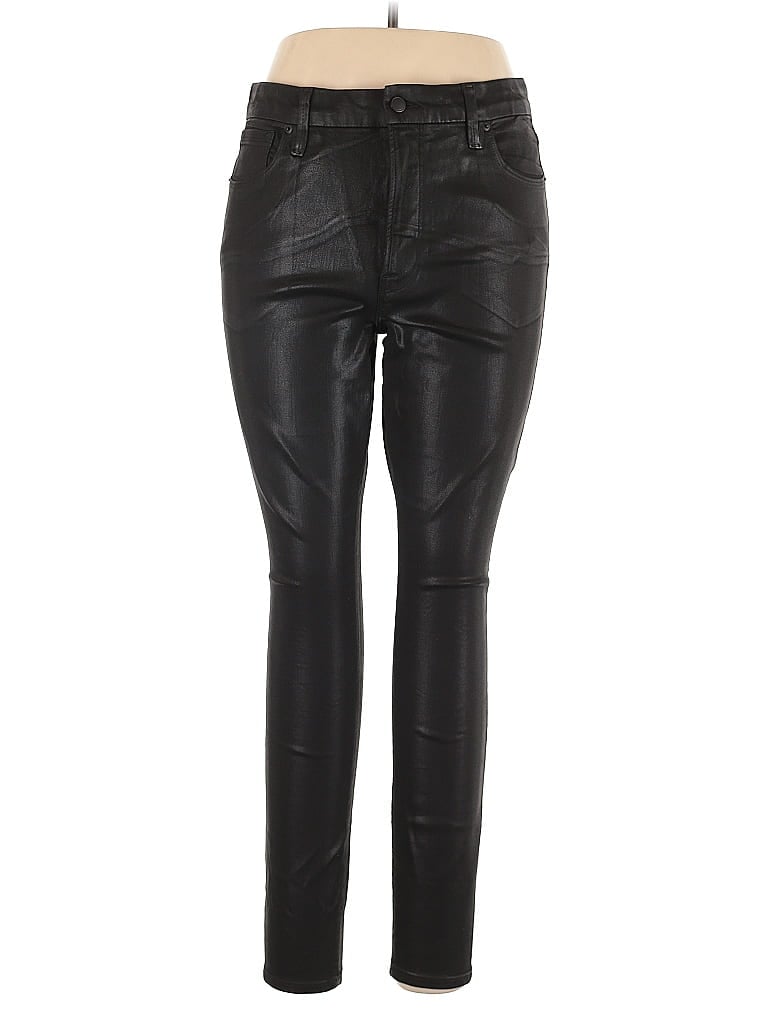 Pre-owned Good American Faux Leather Pants In Black