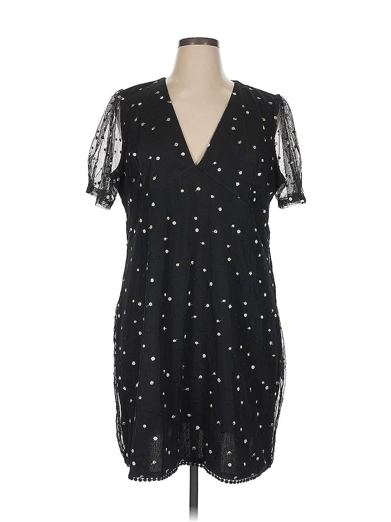 showpo 100% Polyester Stars Black Cocktail Dress Size 16 - photo 1