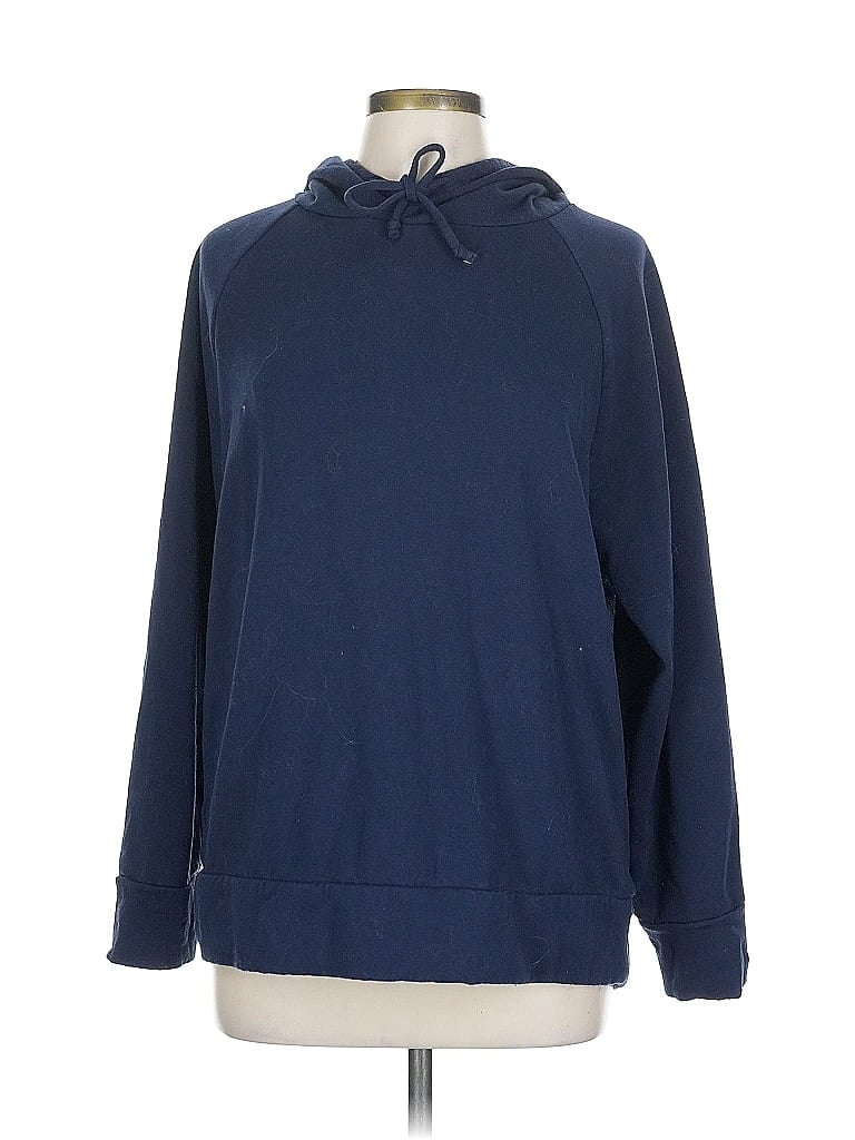 Pre-owned Eddie Bauer Pullover Hoodie In Blue