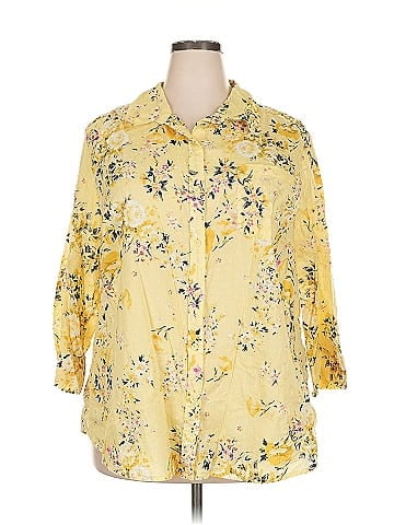 Karen Scott 3/4 Sleeve Button-Down Shirt (view 1)