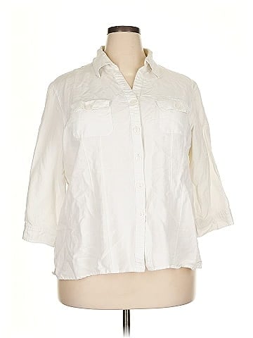Ashley Stewart 3/4 Sleeve Button-Down Shirt (view 1)