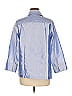 Charlotte Kellogg 100% Silk Metallic Blue 3/4 Sleeve Silk Top Size M - photo 2