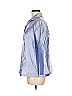 Charlotte Kellogg 100% Silk Metallic Blue 3/4 Sleeve Silk Top Size M - photo 4