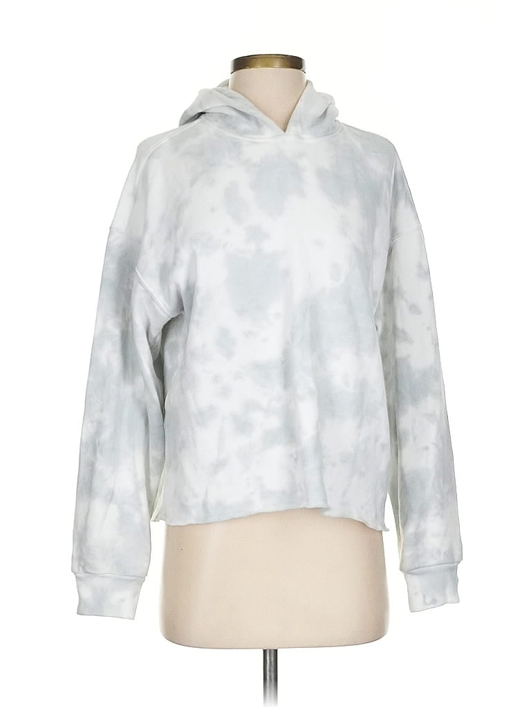 Pre-owned Abercrombie & Fitch Pullover Hoodie In Silver