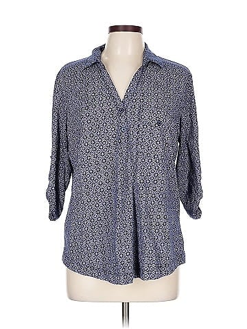 Riders by Lee 3/4 Sleeve Button-Down Shirt (view 1)