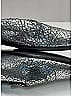 Chanel Metallic Silver 2015 Leather Camellia Accent Loafers Size EU 39 1/2 - photo 3