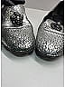 Chanel Metallic Silver 2015 Leather Camellia Accent Loafers Size EU 39 1/2 - photo 4