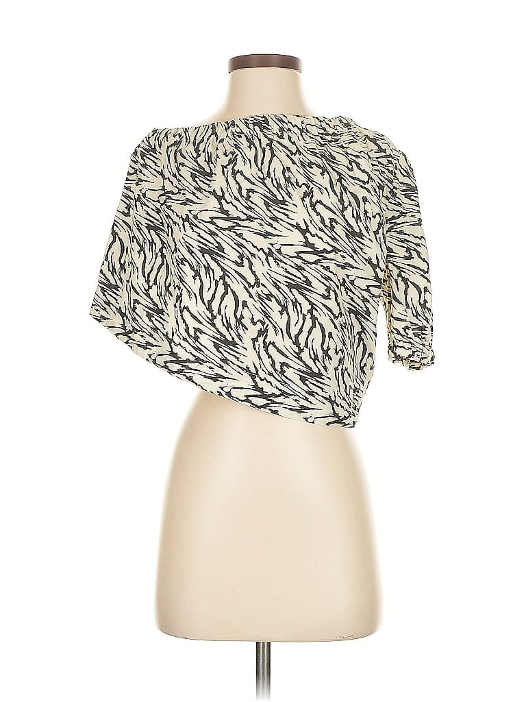 Pre-owned Rails 3/4 Sleeve Blouse In White