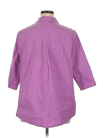 Catherines 3/4 Sleeve Button-Down Shirt (view 2)