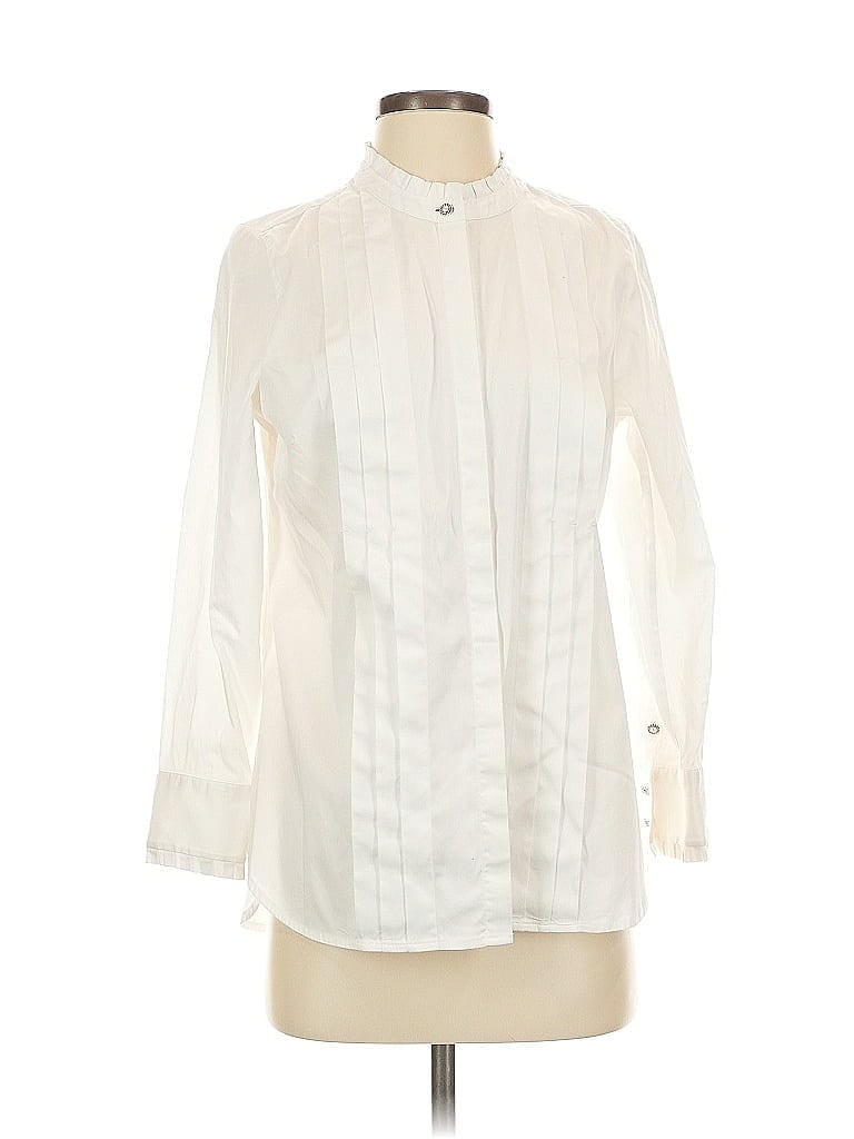 Pre-owned Soft Surroundings 3/4 Sleeve Blouse In White