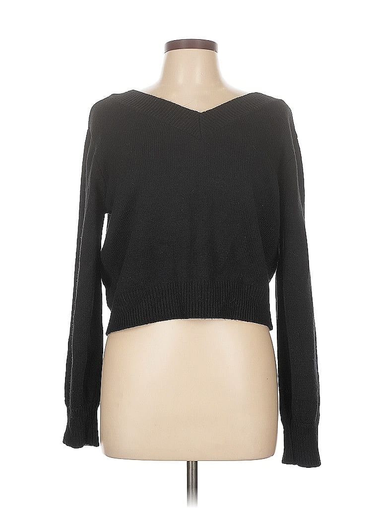 Pre-owned Zaful Pullover Sweater In Black