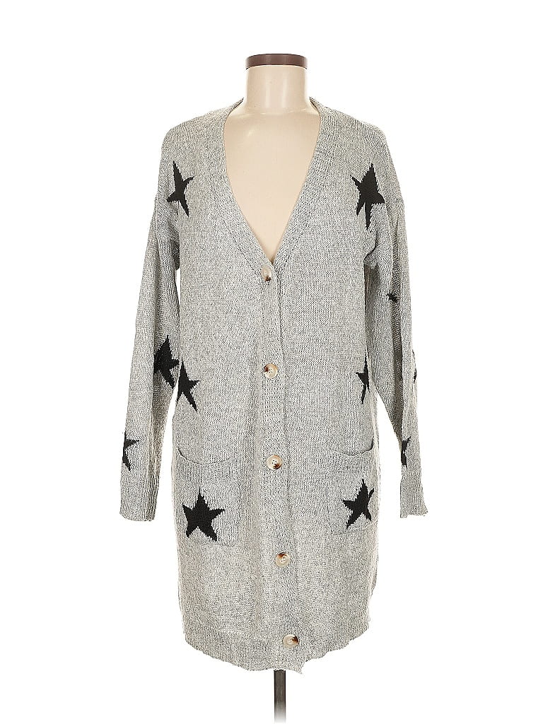 Pre-owned Unbranded Cardigan Sweater In Gray