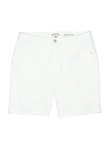 Riders by Lee White Classic Denim Mid Rise Shorts (view 1)