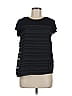 Elle 100% Polyester Black Short Sleeve Top Size M - photo 1