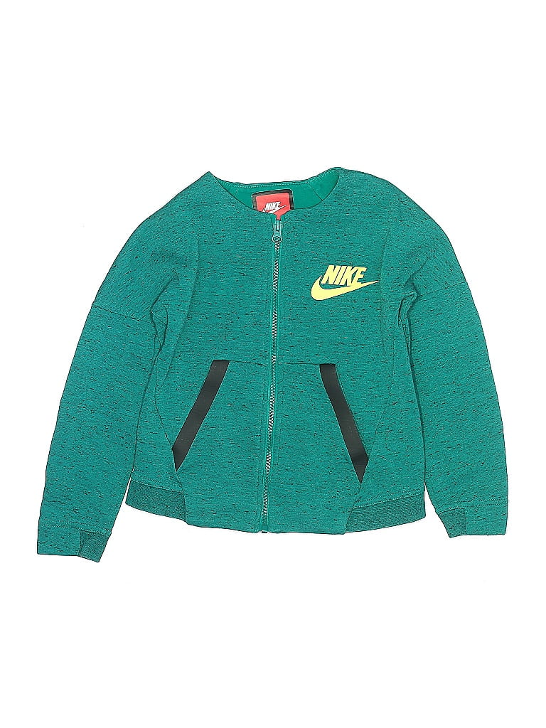 Click to view more detailed imagery on our partner's website Pre-owned Nike Kids' Zip Up Hoodie In Green