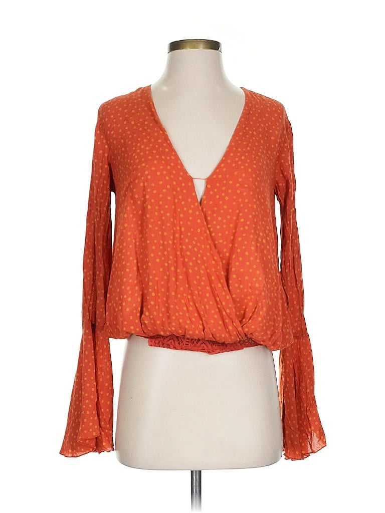 Pre-owned Intimately By Free People Bodysuit In Orange