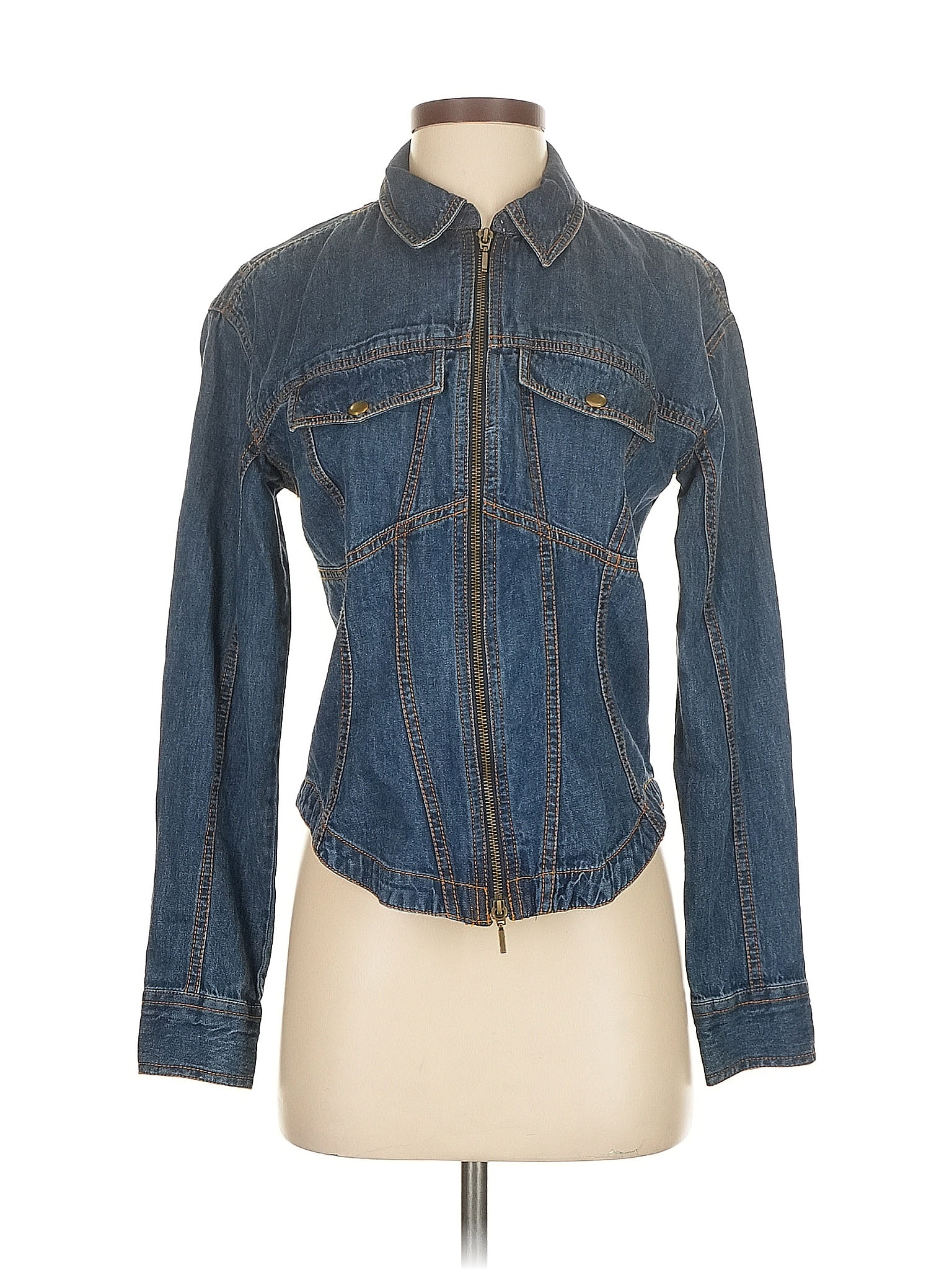 Pilcro 100% Cotton Blue Denim Jacket Size 4