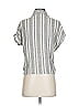 Lou & Grey for LOFT Stripes Gray Short Sleeve Blouse Size S - photo 2