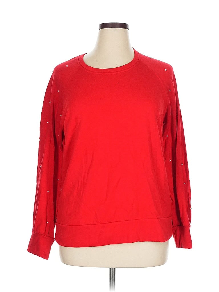 Pre-owned Crown & Ivy Pullover Sweater In Red