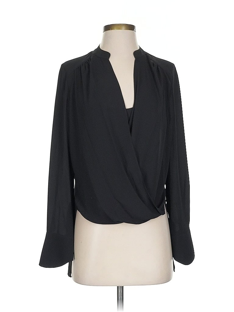 Pre-owned Bcbgmaxazria Long Sleeve Blouse In Black