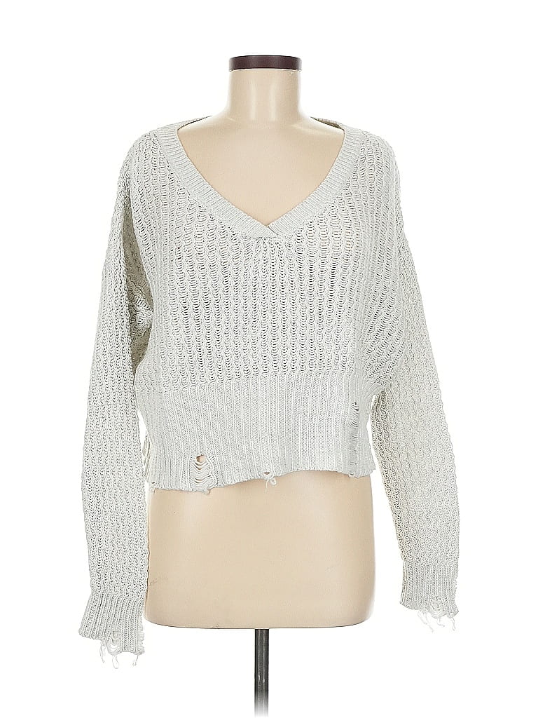 Pre-owned Dl1961 Pullover Sweater In Silver