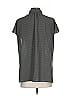 Max Studio 100% Polyester Houndstooth Gray Green Short Sleeve Blouse Size 1 - photo 2