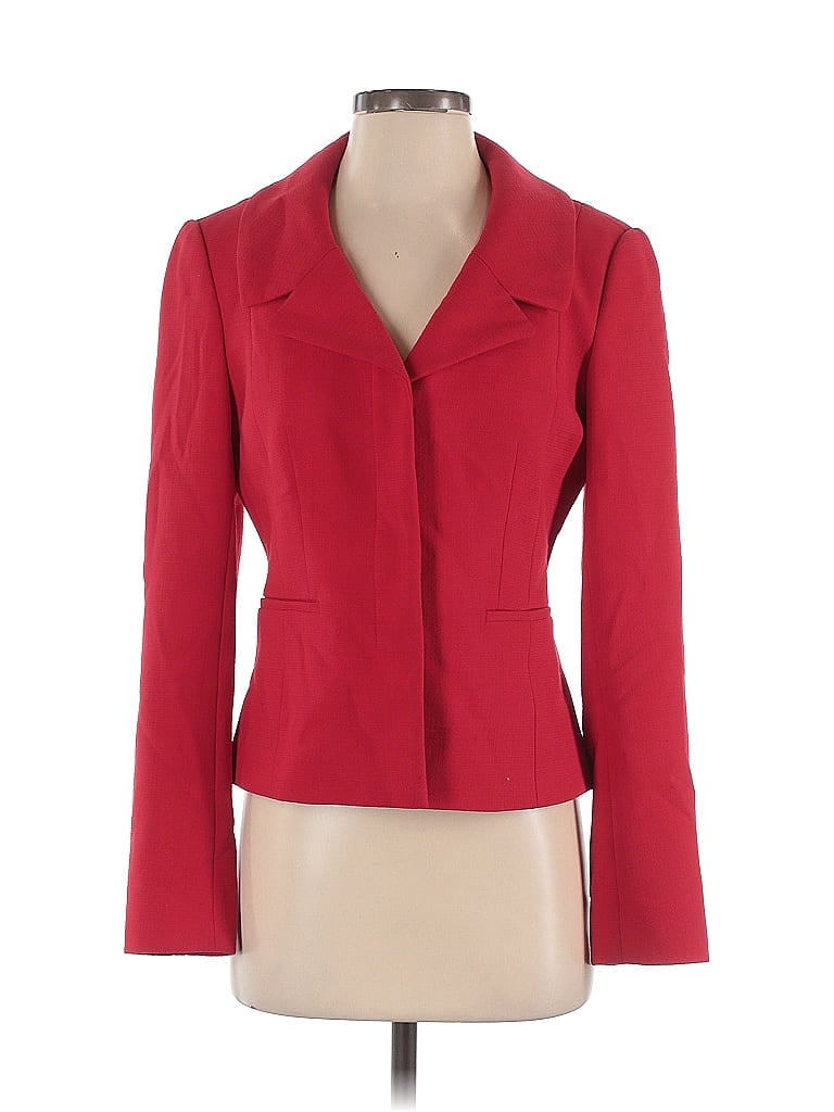 Pre-owned Ann Taylor Blazer Jacket In Red