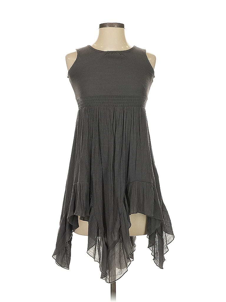 Mia Joy Solid Gray Casual Dress Size 5 - photo 1