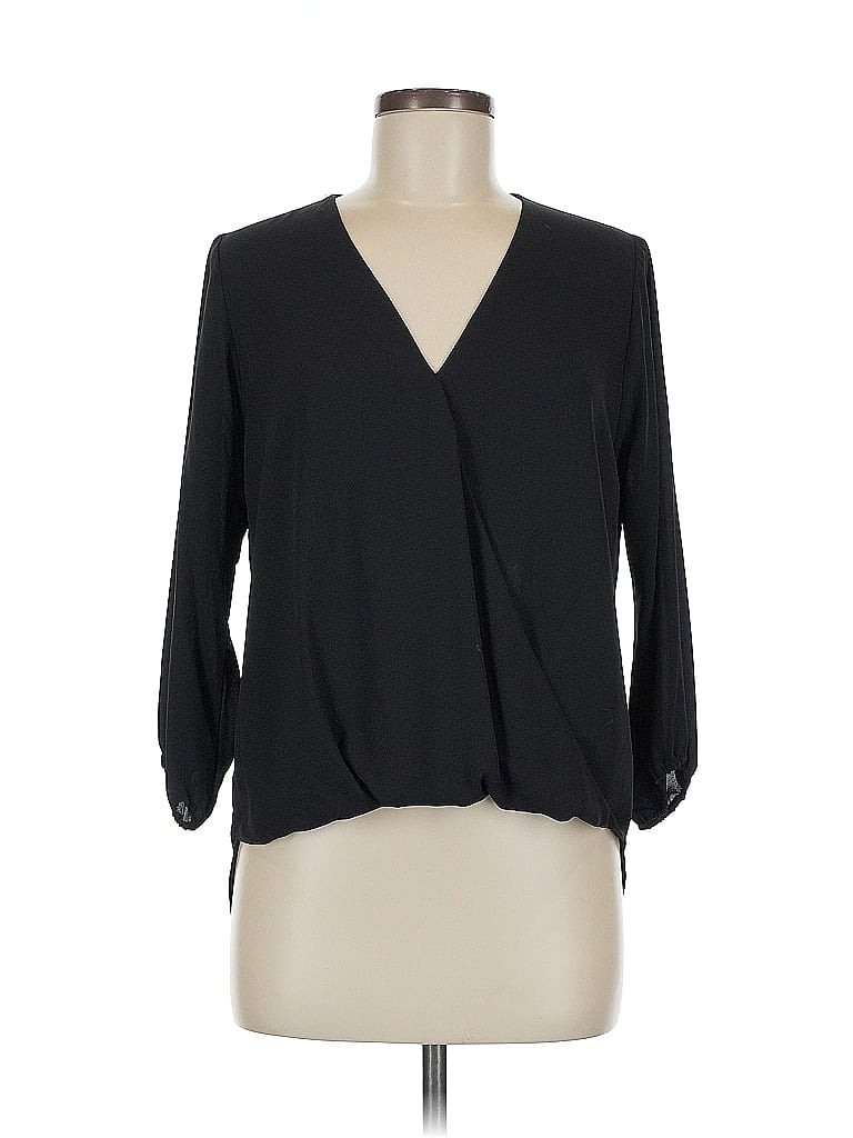 Pre-owned Veronica M 3/4 Sleeve Blouse In Black