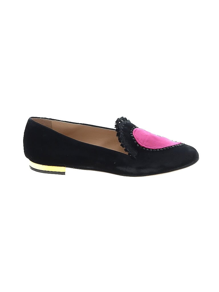 Charlotte Olympia Color Block Black Flats Size EU 38 1/2 - photo 1