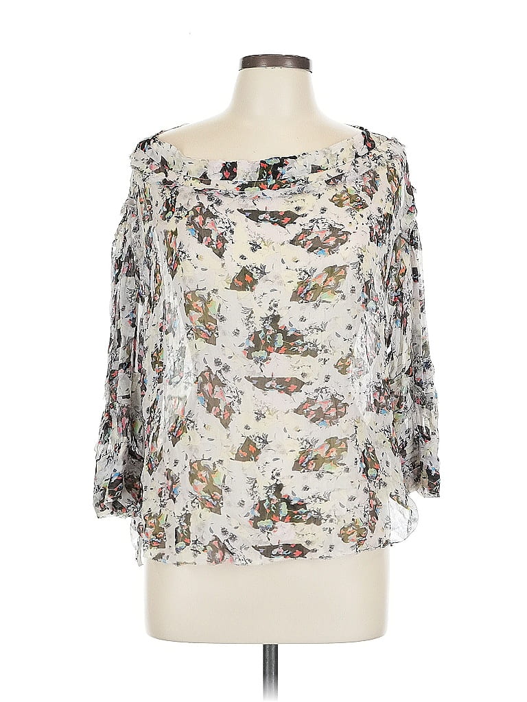 Pre-owned Iro 3/4 Sleeve Blouse In Silver