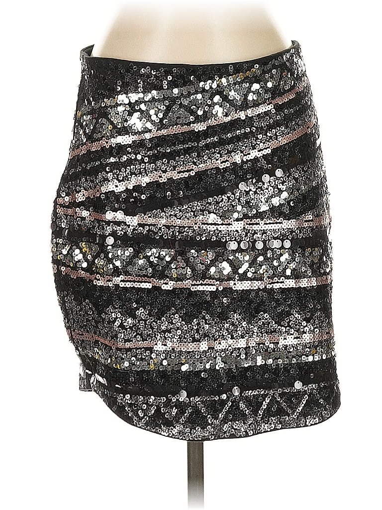 Pre-owned Express Formal Skirt In Silver