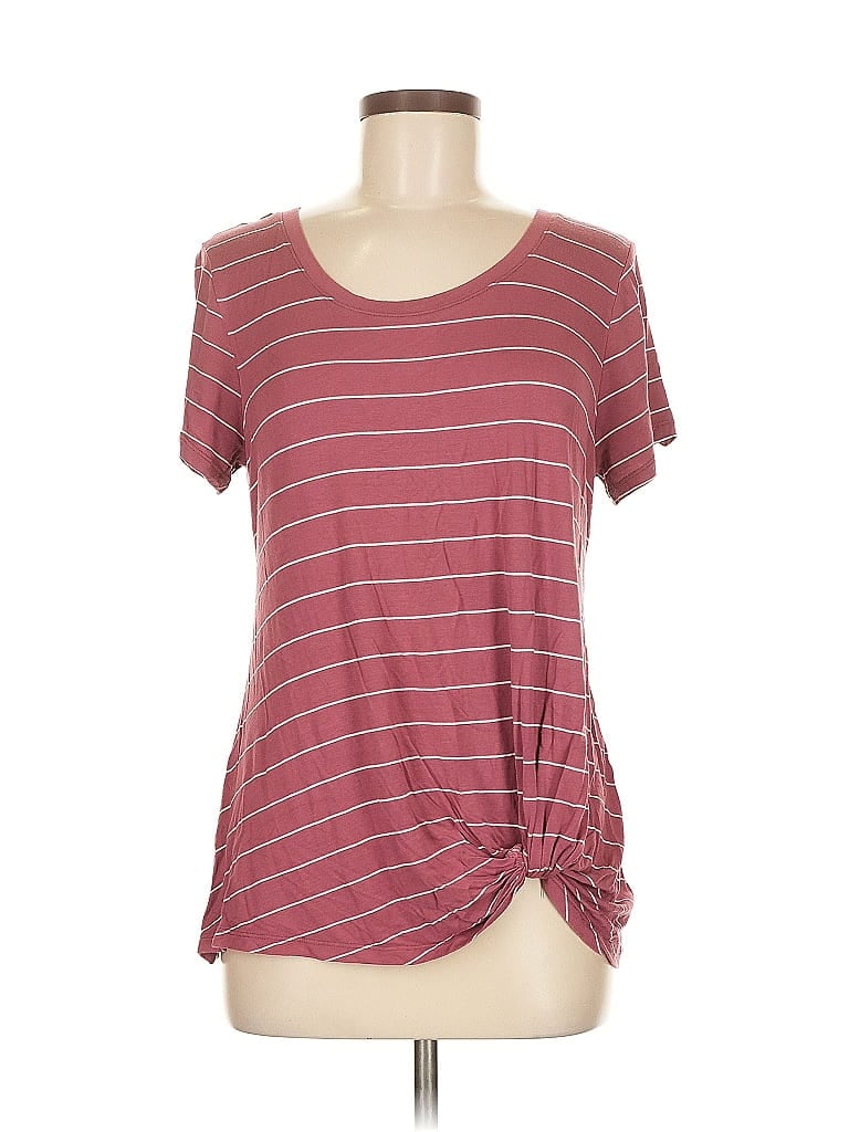 Pre-owned Nine Britton Short Sleeve T-shirt In Burgundy