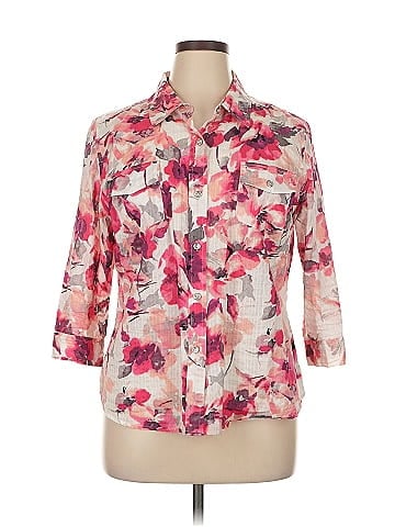 Karen Scott 3/4 Sleeve Button-Down Shirt (view 1)