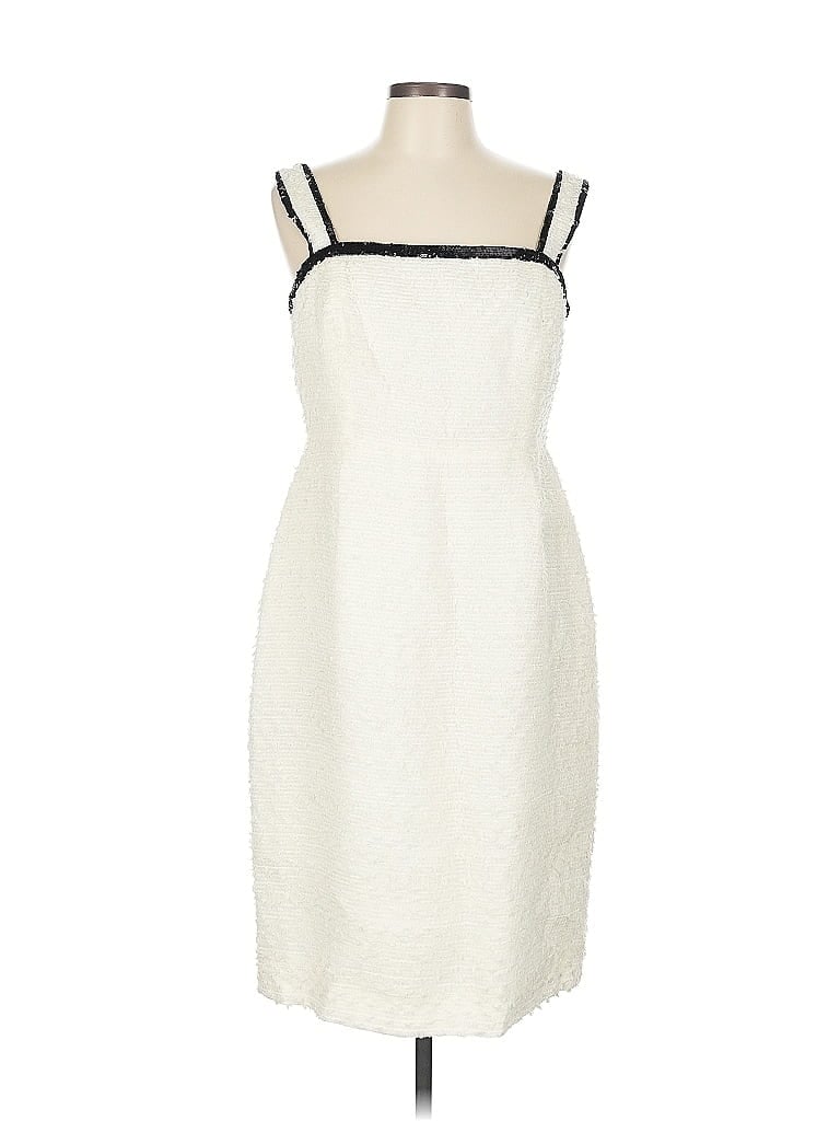 J.Crew Collection Tweed Ivory Cocktail Dress Size 12 - 83% off | ThredUp
