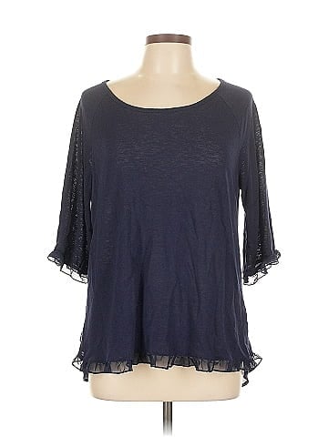 Soho JEANS NEW YORK & COMPANY 3/4 Sleeve Top (view 1)