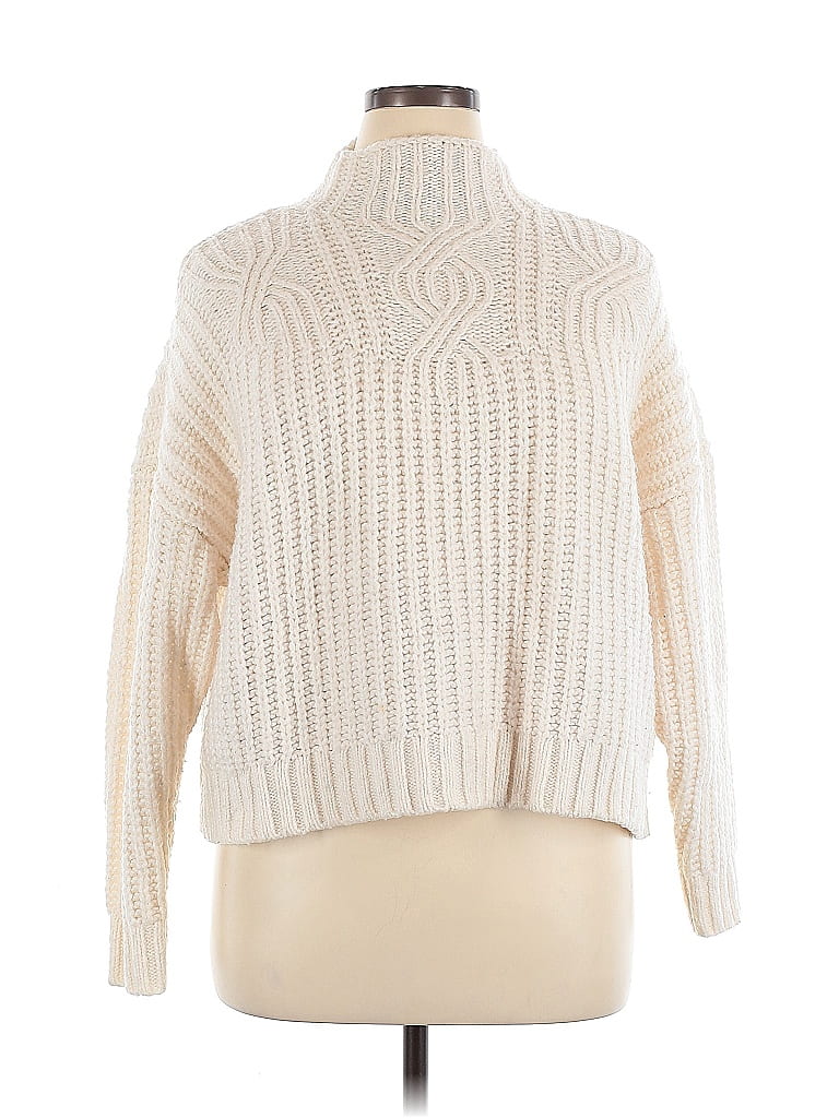 Pre-owned Aerie Turtleneck Sweater In White