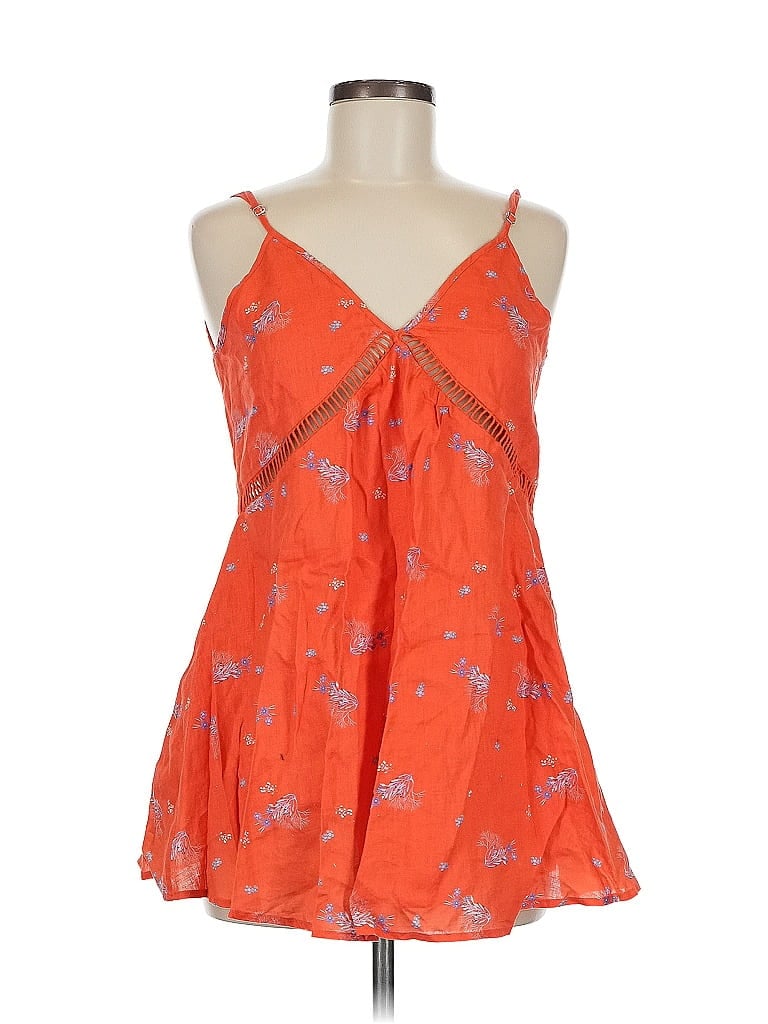 Pre-owned Assorted Brands Sleeveless Blouse In Orange