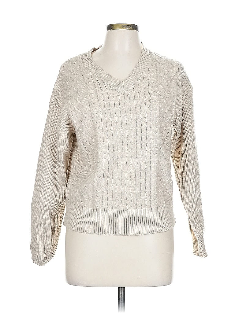 Pre-owned T Tahari Pullover Sweater In White