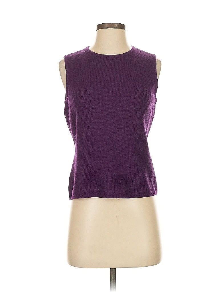 Click to view more detailed imagery on our partner's website Pre-owned St John Sweater Vest In Purple