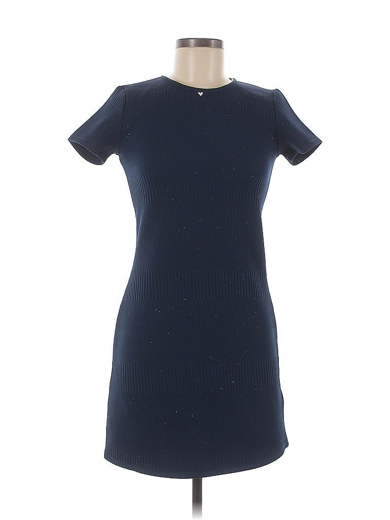 Guess Jeans Solid Blue Casual Dress Size 14 - photo 1