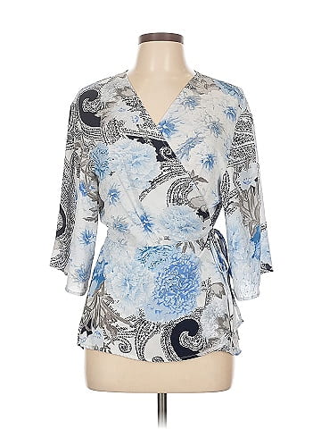 Soho JEANS NEW YORK & COMPANY 3/4 Sleeve Blouse (view 1)