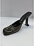 Prada 100% Leather Gray Green  Leather Embellished Mule/Clog Size EU 37 1/2 - photo 8