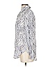 Pilcro 100% Modal Paisley Silver Long Sleeve Blouse Size XXS - photo 5