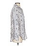 Pilcro 100% Modal Paisley Silver Long Sleeve Blouse Size XXS - photo 4