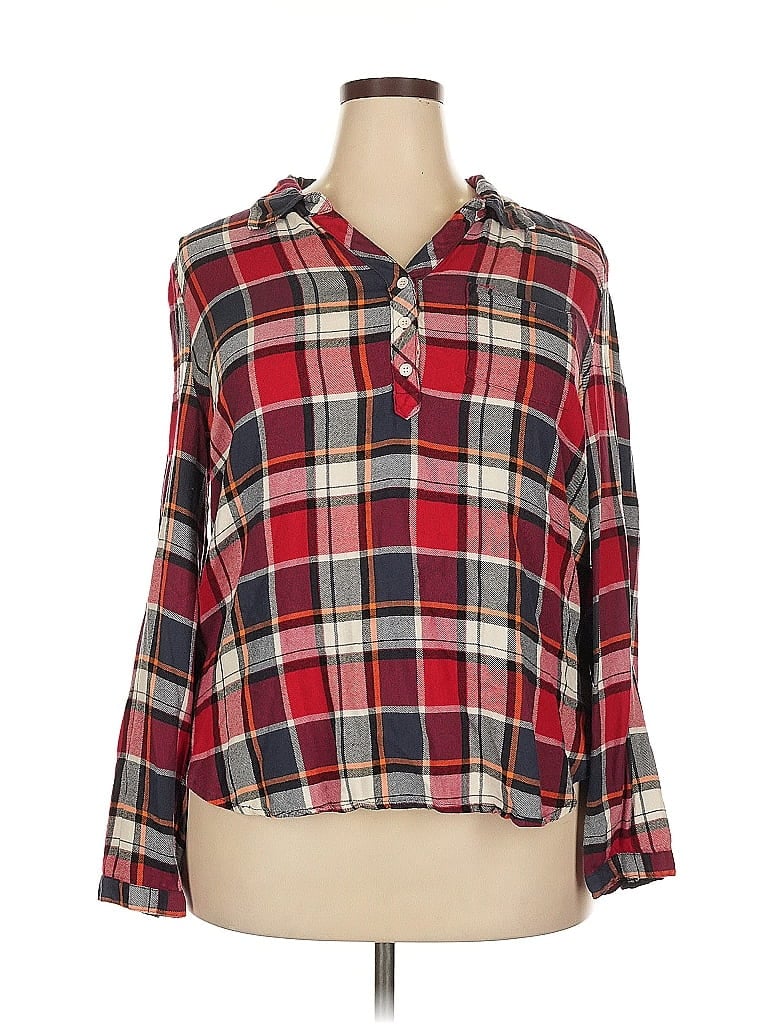 Click to view more detailed imagery on our partner's website Pre-owned Melloday Long Sleeve Blouse In Red