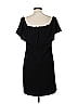 Charles Henry Solid Black Cocktail Dress Size M - photo 2