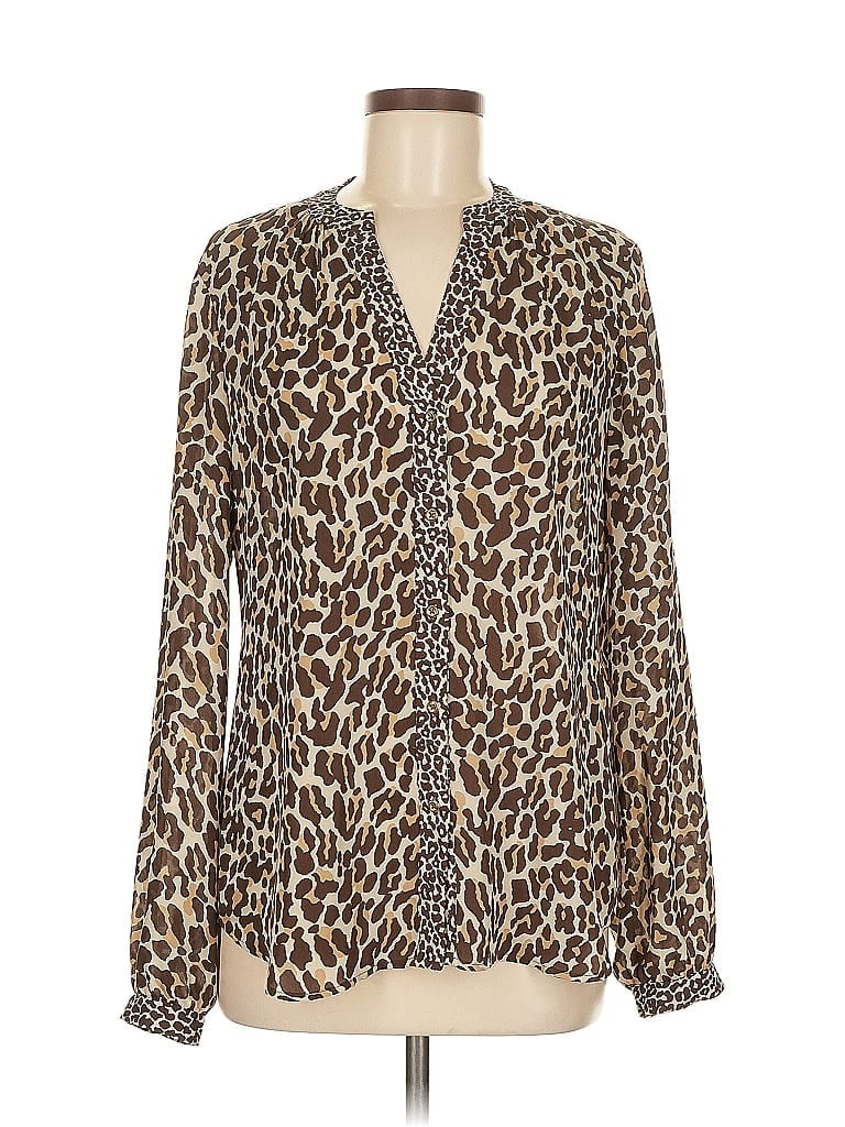 Click to view more detailed imagery on our partner's website Pre-owned Banana Republic Long Sleeve Blouse In Brown