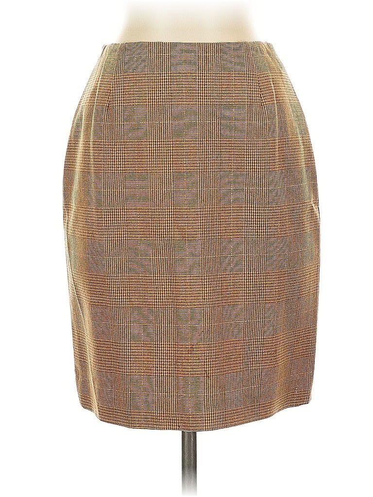 Pre-owned Moda International Wool Skirt In Brown
