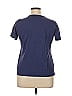 Woman Within 100% Cotton Solid Blue Active T-Shirt Size 14 (M) - photo 2